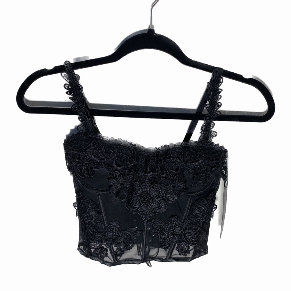 NWT Dolls Kill - Widow | Black Lace Bustier / Corset Top